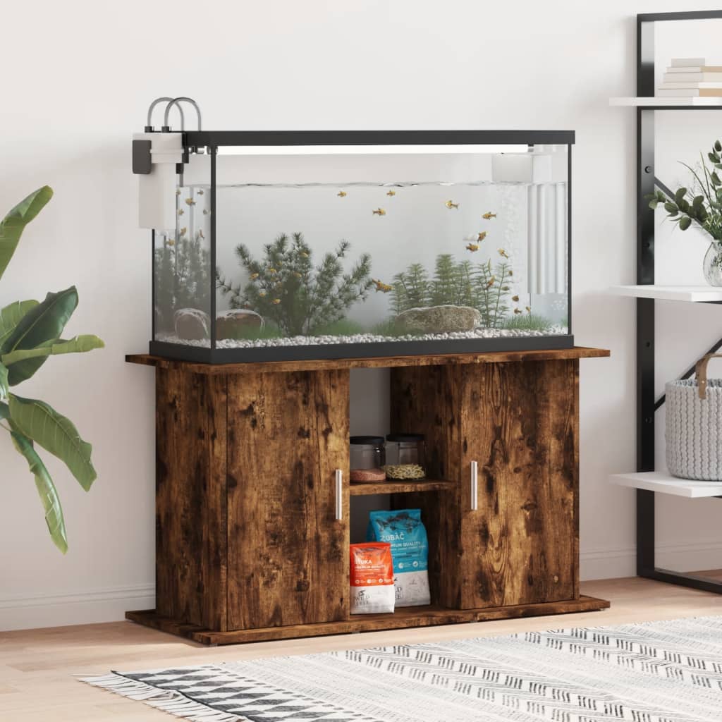 Stojan na akvárium dymový dub 101x41x58 cm kompozitné drevo