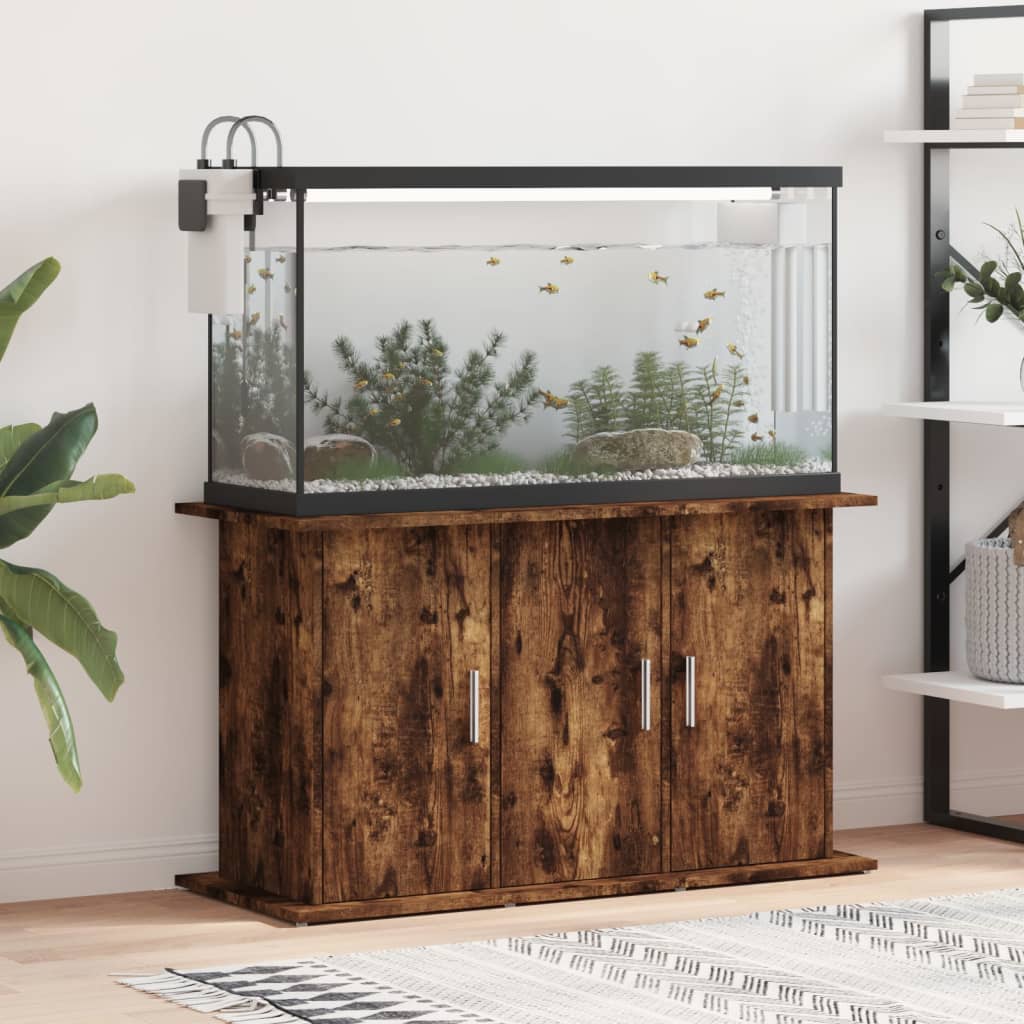 Stojan na akvárium dymový dub 101x41x58 cm kompozitné drevo