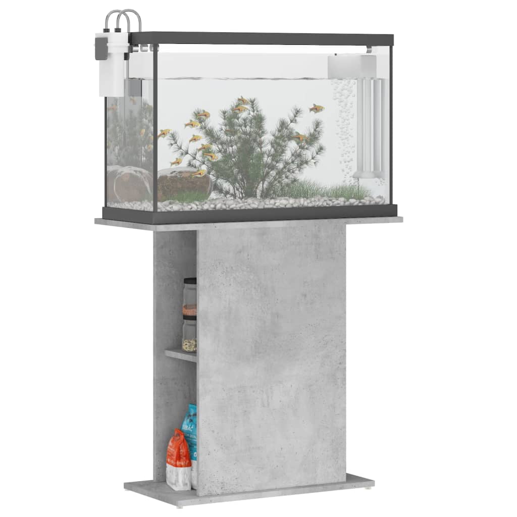 Stojan na akvárium betónový sivý 75x36x72,5 cm kompozitné drevo
