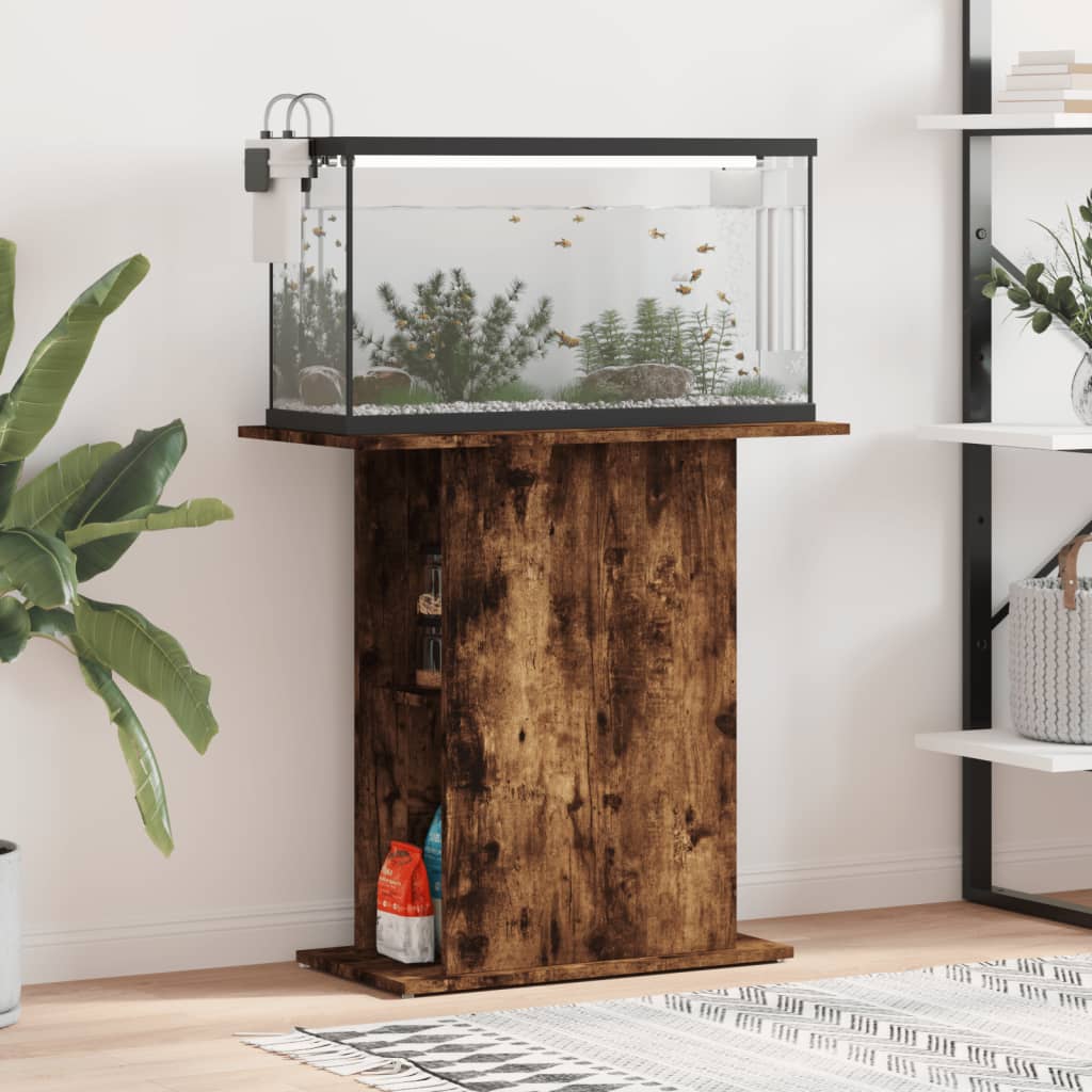 Stojan na akvárium dymový dub 75x36x72,5 cm kompozitné drevo