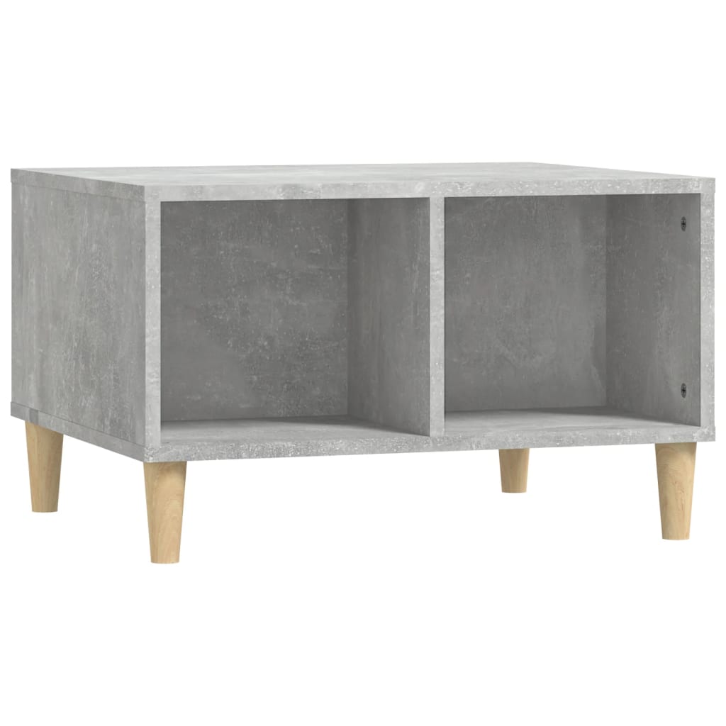 Konferenčný stolík betónový sivý 60x50x36,5 cm spracované drevo