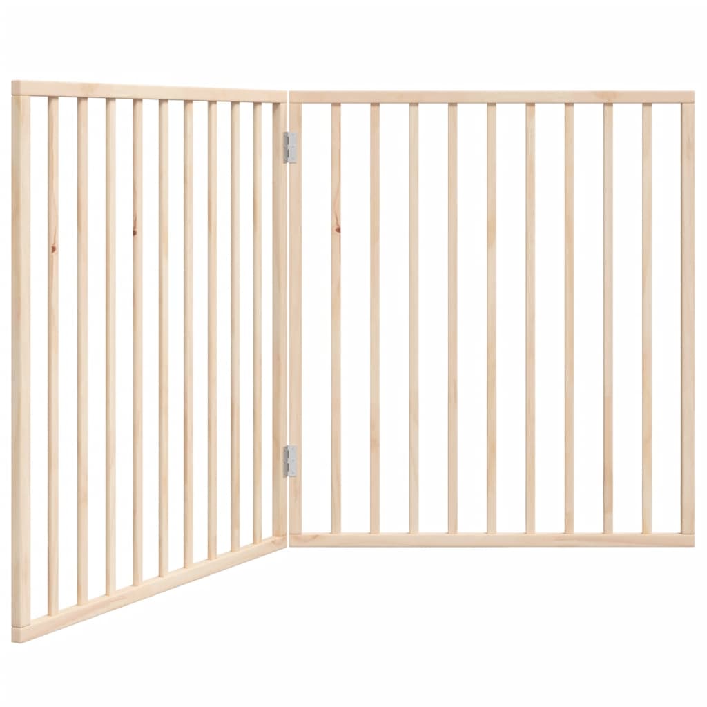 Brána pre psa skladacia 2 panely 160 cm topoľové drevo