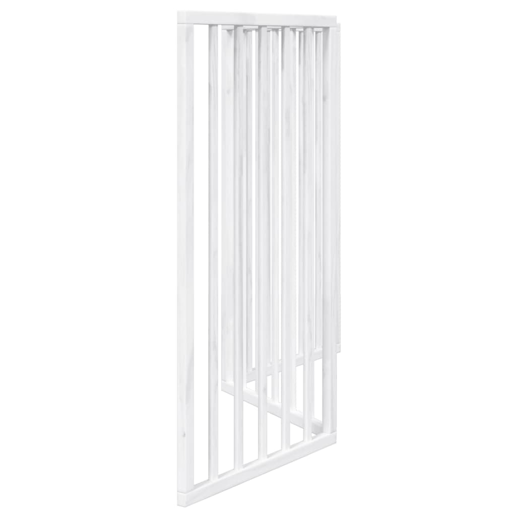 Brána pre psa skladacia 3 panely biela 150 cm topoľové drevo
