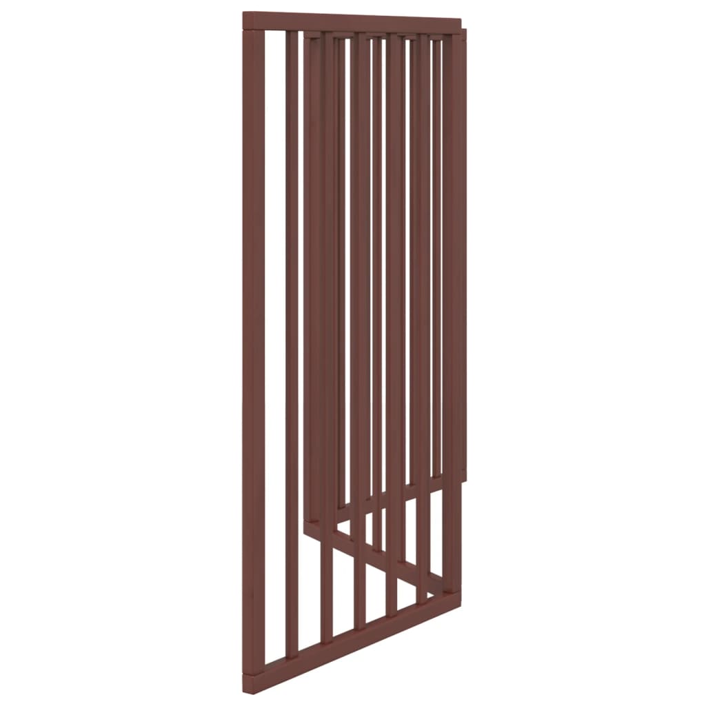 Brána pre psa skladacia 3 panely hnedá 150 cm topoľové drevo