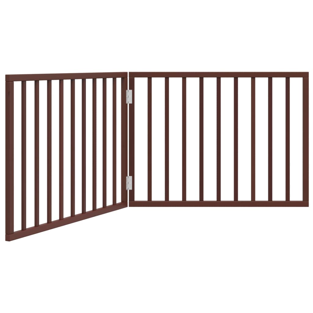 Brána pre psa skladacia 2 panely hnedá 160 cm topoľové drevo