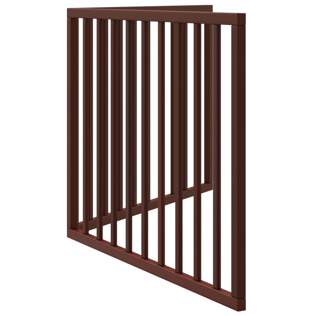 Brána pre psa skladacia 2 panely hnedá 160 cm topoľové drevo