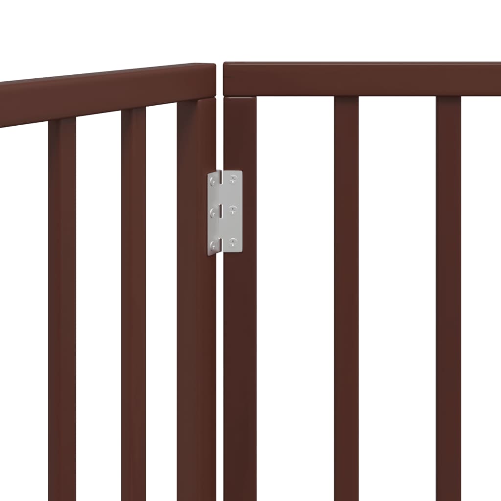 Brána pre psa skladacia 2 panely hnedá 160 cm topoľové drevo