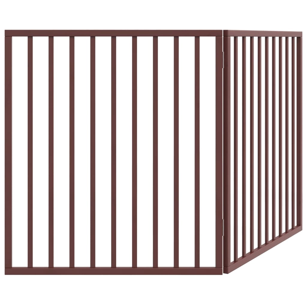 Brána pre psa skladacia 2 panely hnedá 160 cm topoľové drevo