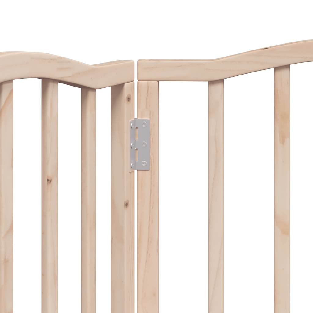 Brána pre psa skladacia 3 panely 150 cm topoľové drevo