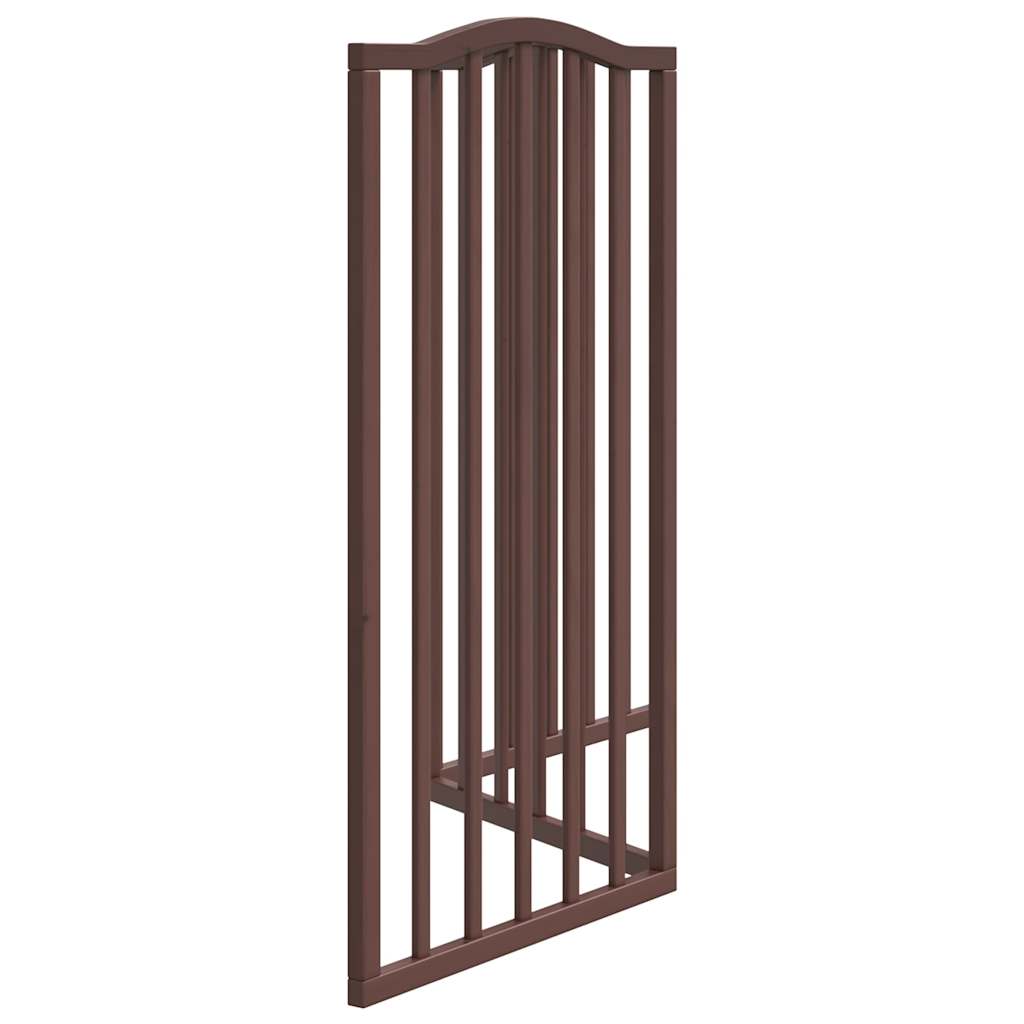 Brána pre psa skladacia 3 panely hnedá dub topoľové drevo