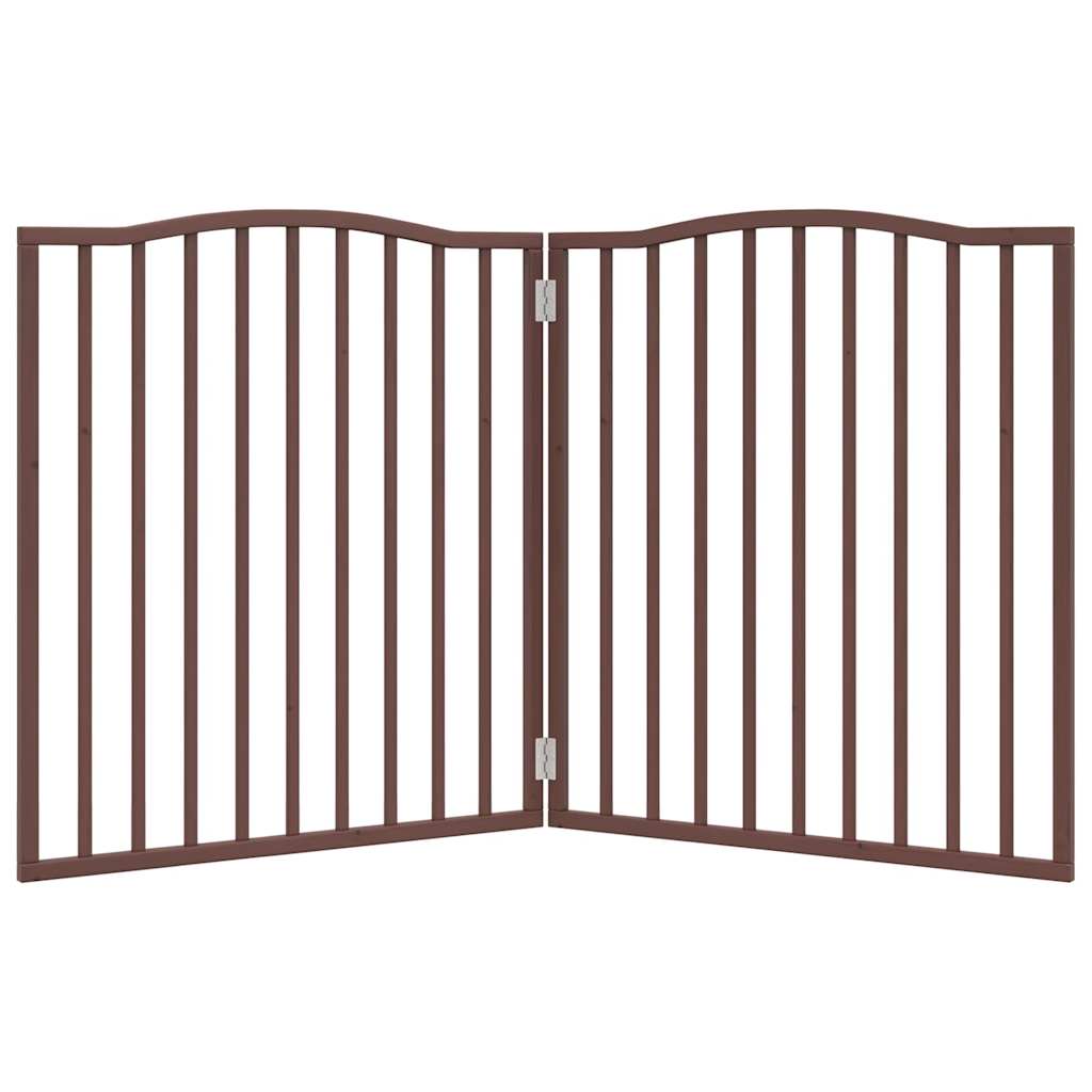 Brána pre psa skladacia 2 panely 160 cm topoľové drevo