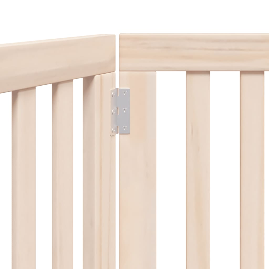 Brána pre psa skladacia 2 panely 160 cm topoľové drevo