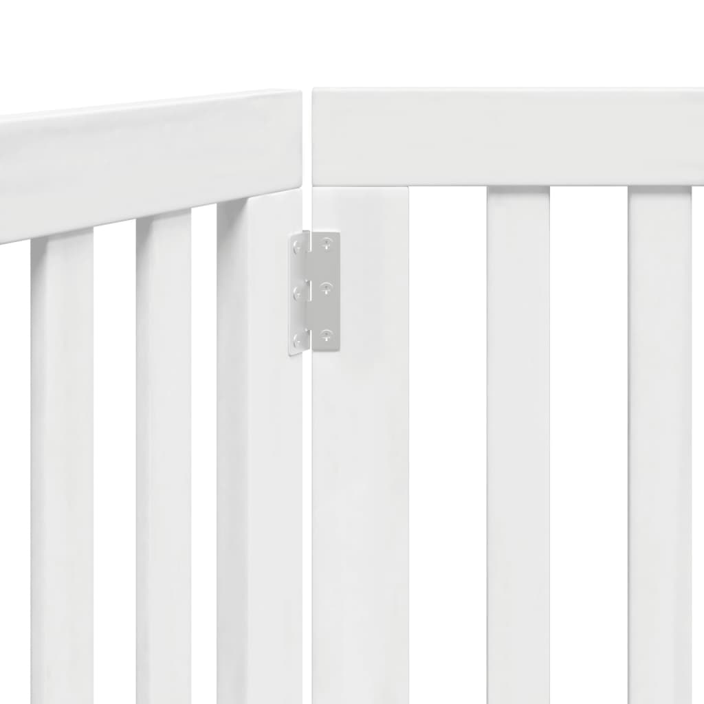 Brána pre psa skladacia 2 panely biela 160 cm topoľové drevo