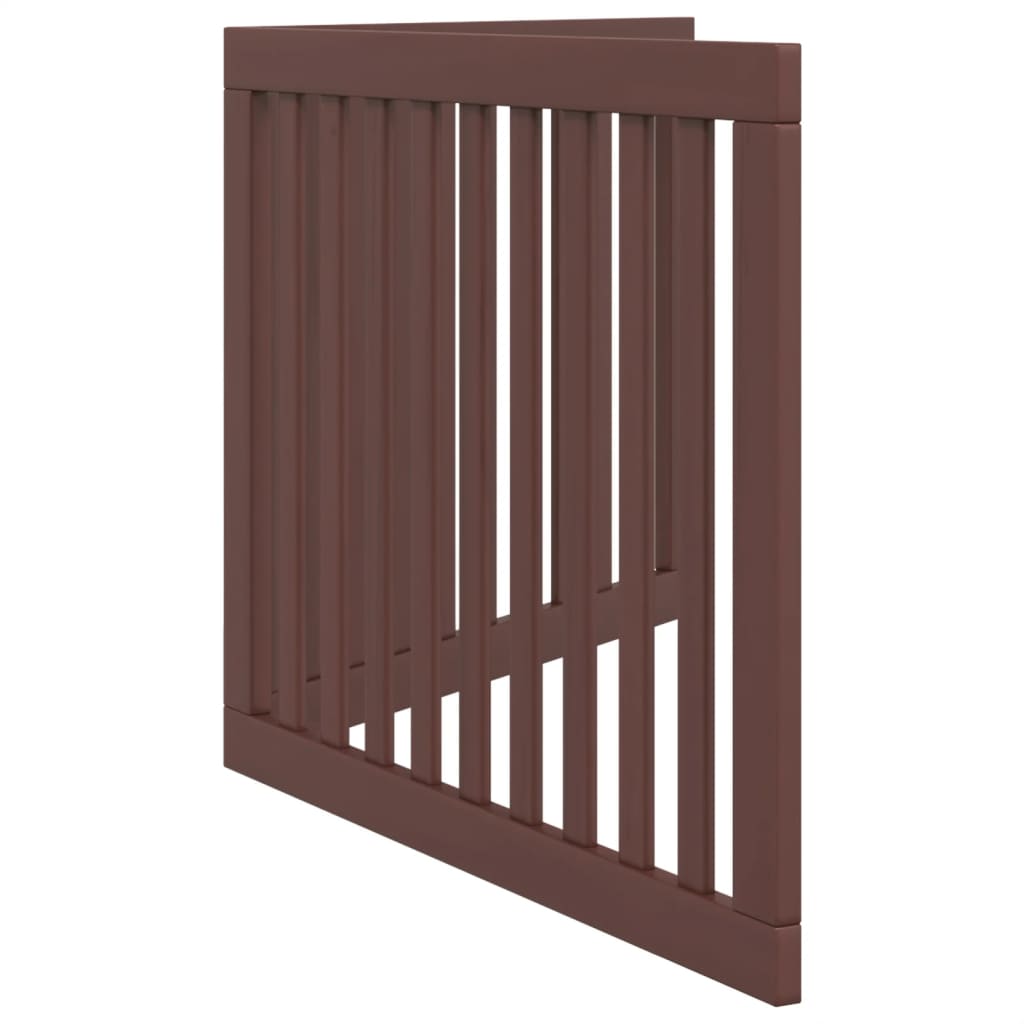 Brána pre psa skladacia 2 panely hnedá 160 cm topoľové drevo
