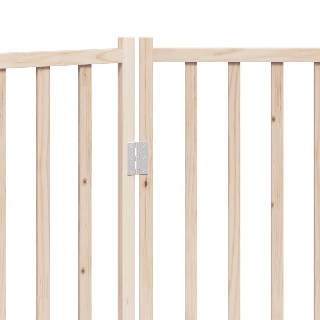 Brána pre psa skladacia 2 panely 160 cm masívne jedľové drevo