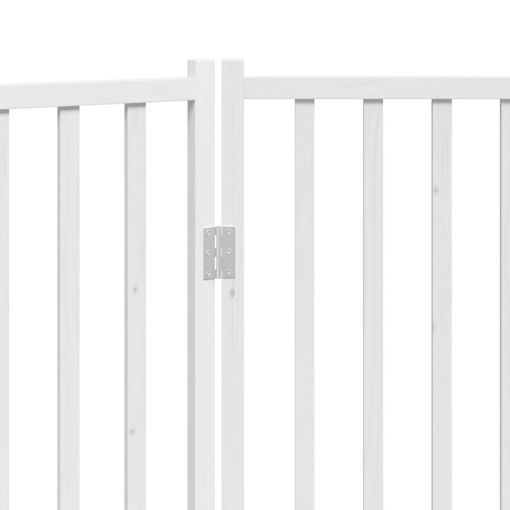 Brána pre psa skladacia 3 panely 150 cm masívne jedľové drevo