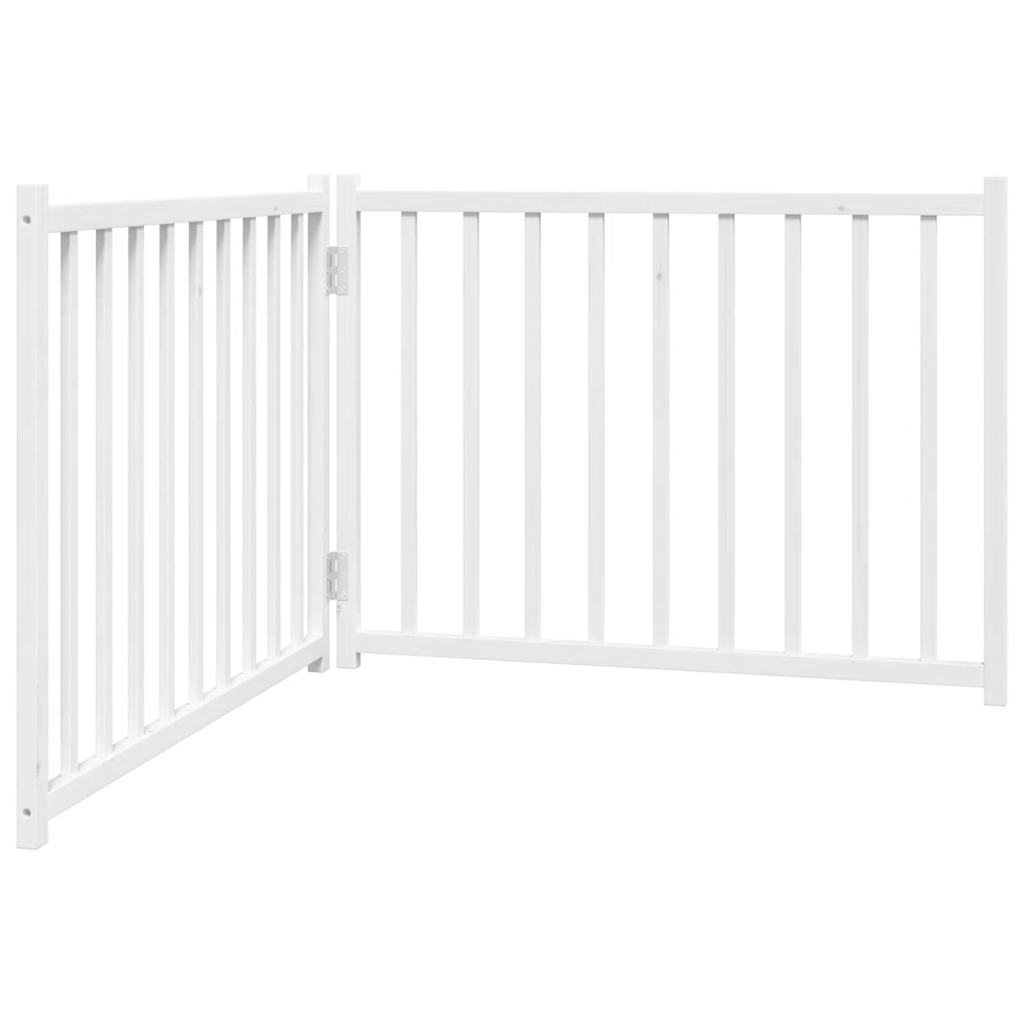 Brána pre psa skladacia 2 panely 160 cm masívne jedľové drevo