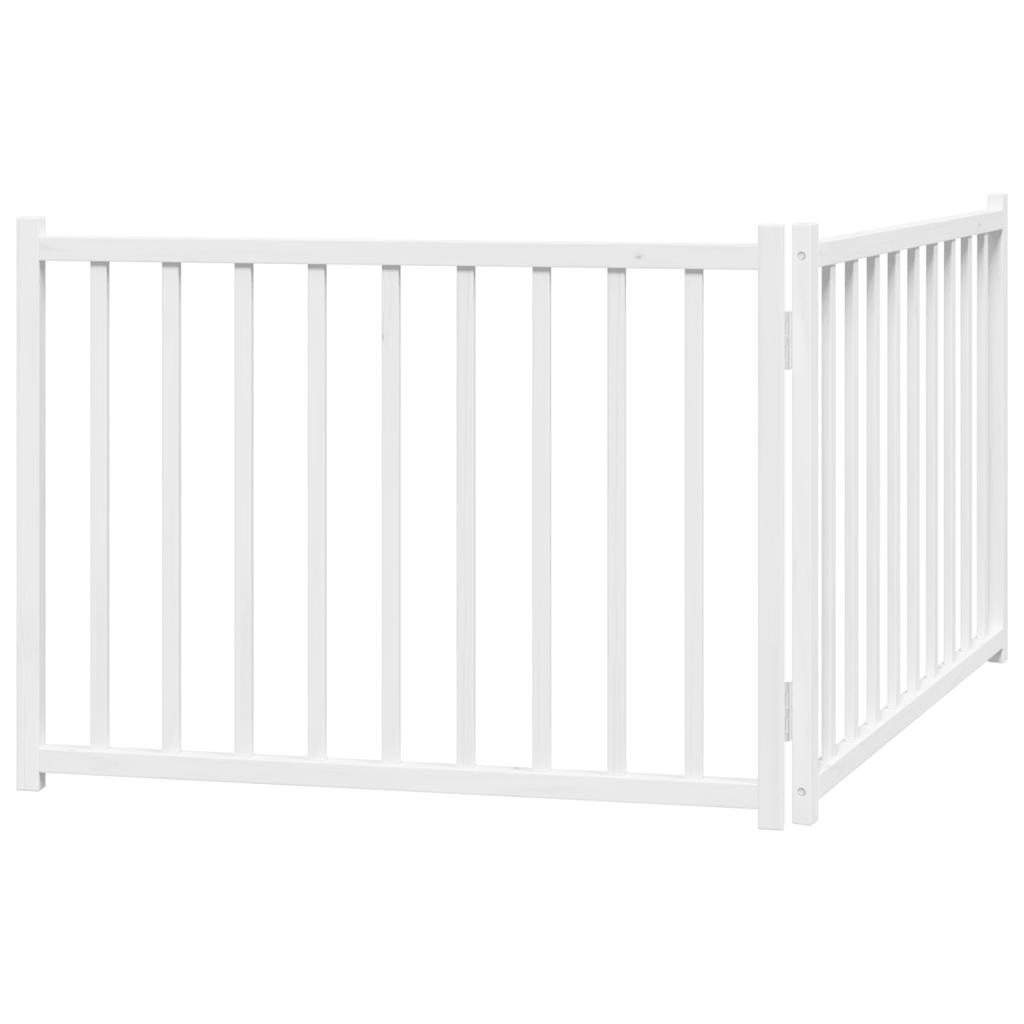 Brána pre psa skladacia 2 panely 160 cm masívne jedľové drevo