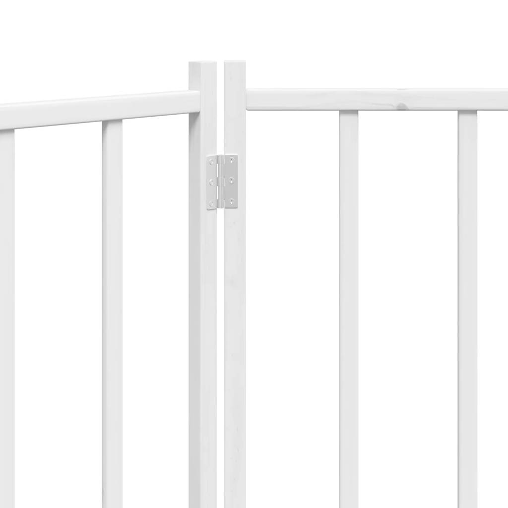 Brána pre psa skladacia 2 panely 160 cm masívne jedľové drevo