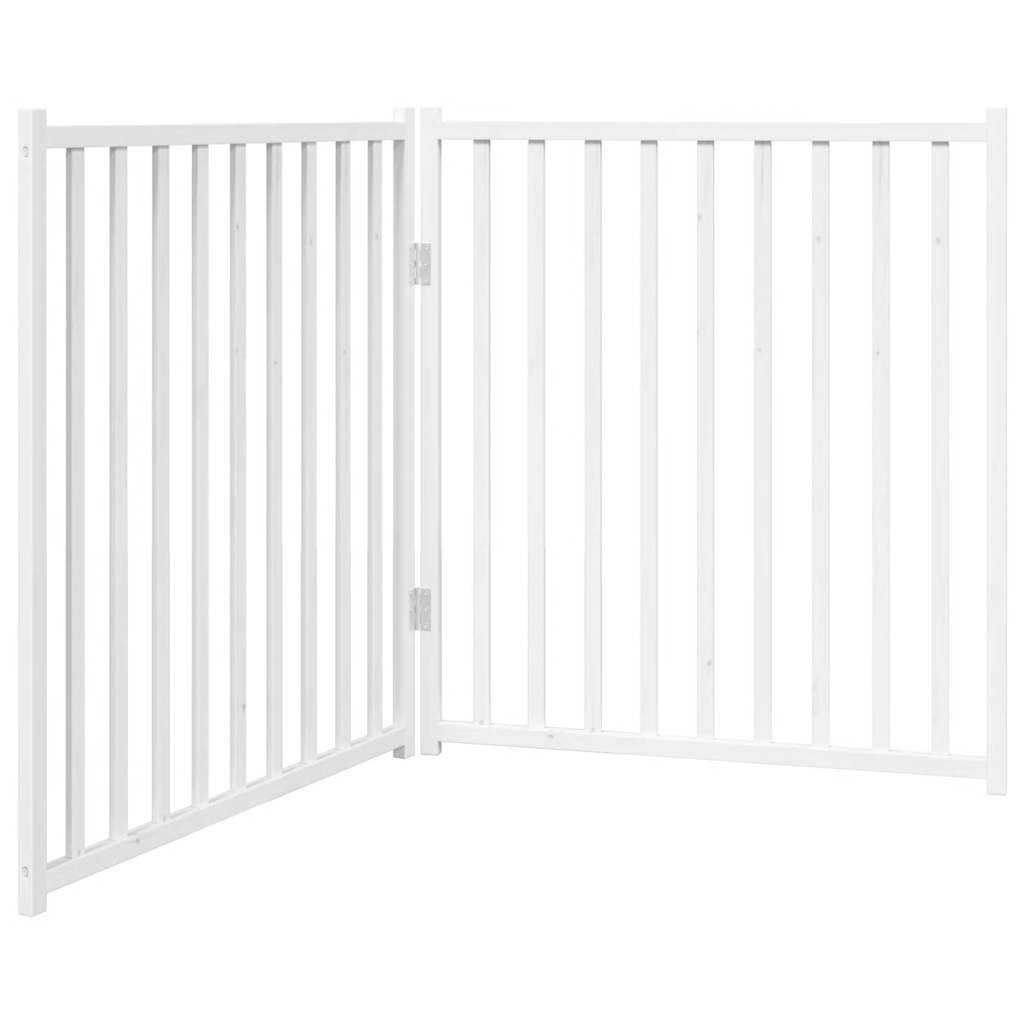 Brána pre psa skladacia 2 panely 160 cm masívne jedľové drevo