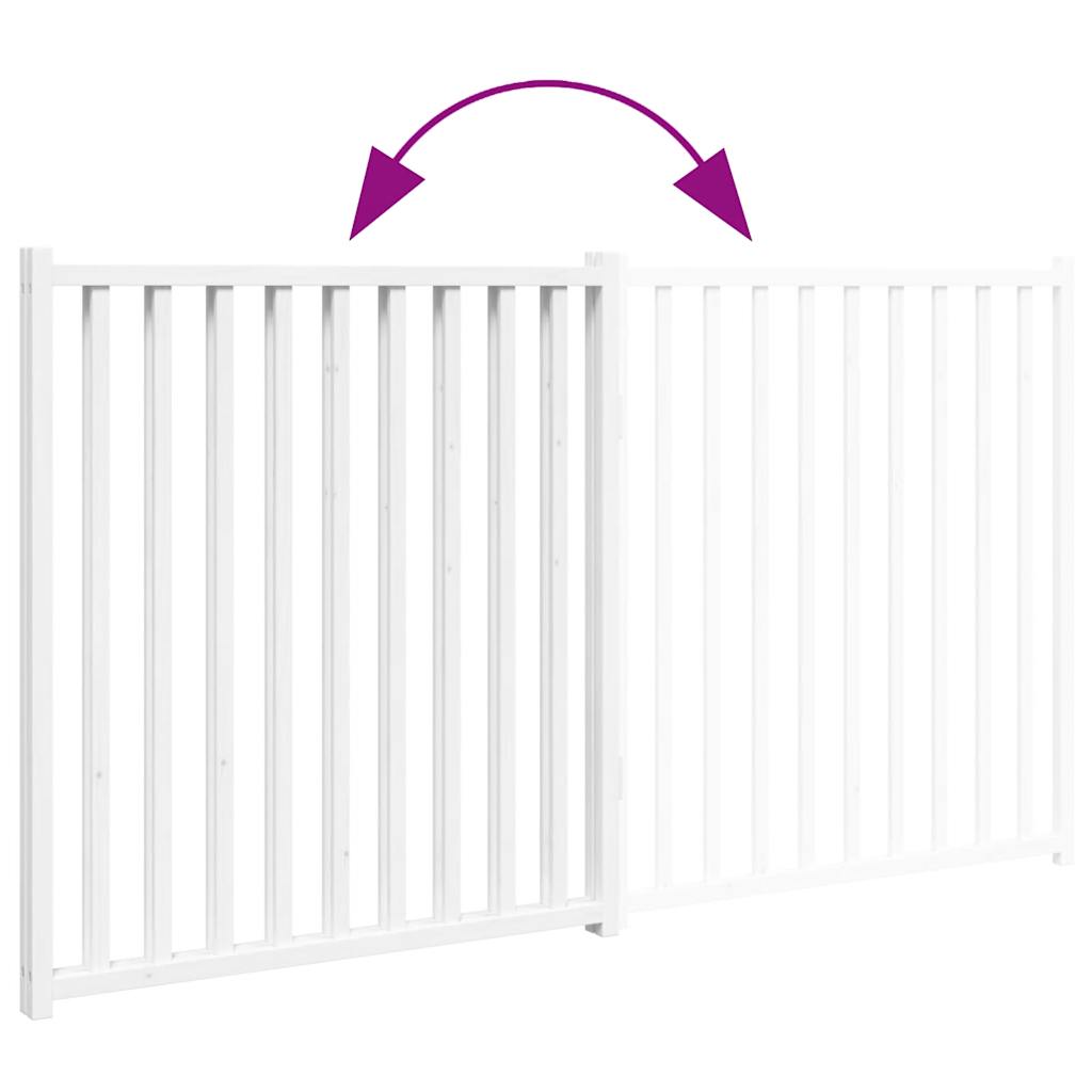 Brána pre psa skladacia 2 panely 160 cm masívne jedľové drevo