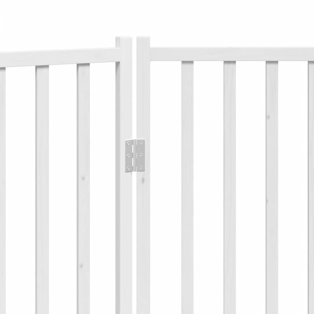 Brána pre psa skladacia 2 panely 160 cm masívne jedľové drevo