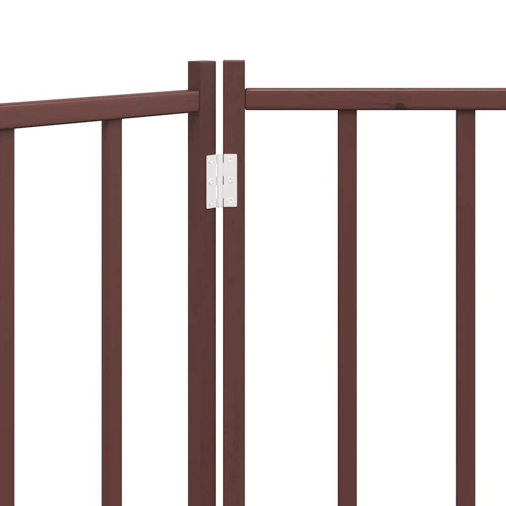 Brána pre psa skladacia 2 panely 160 cm masívne jedľové drevo
