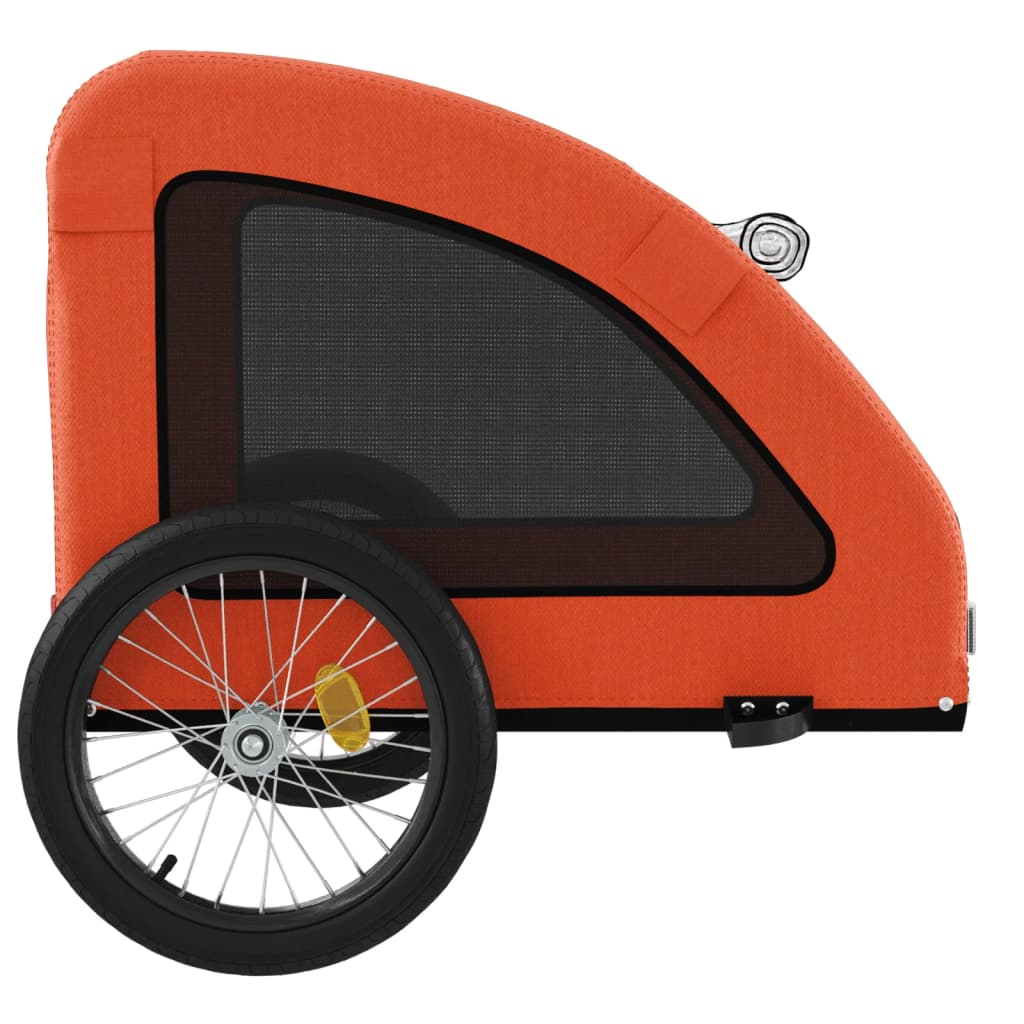 Cyklovozík pre zvieratá, oranžový, oxfordská látka, železo