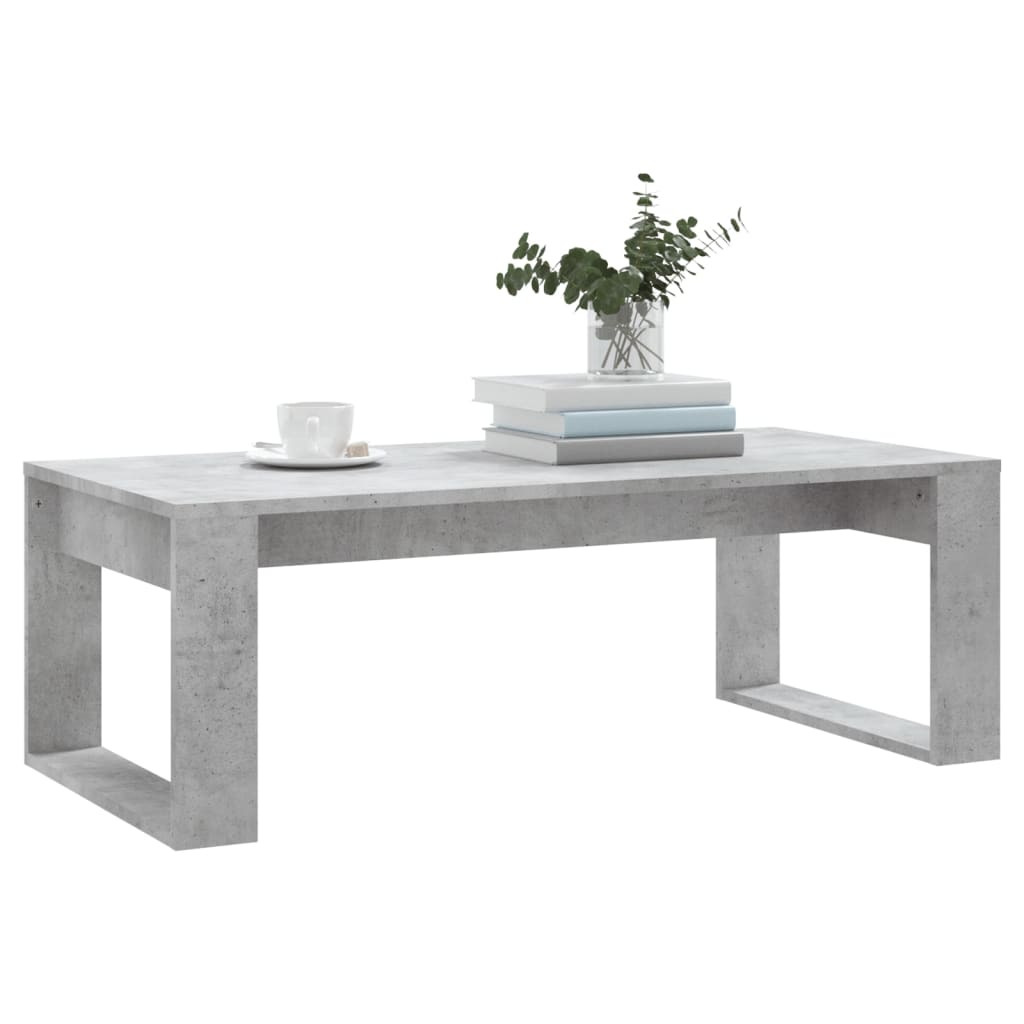 Konferenčný stolík betónový sivý 102x50x35 cm kompozitné drevo