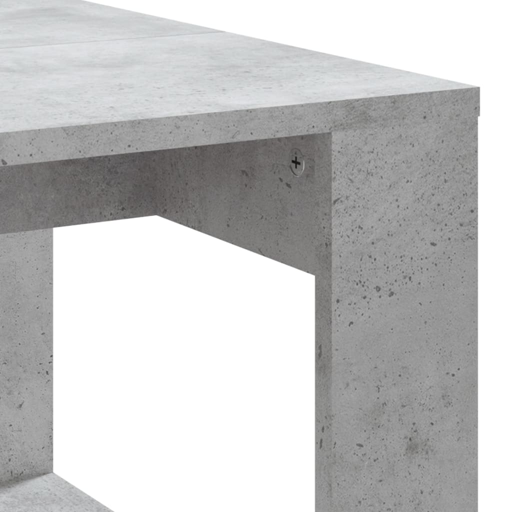 Konferenčný stolík betónový sivý 102x50x35 cm kompozitné drevo