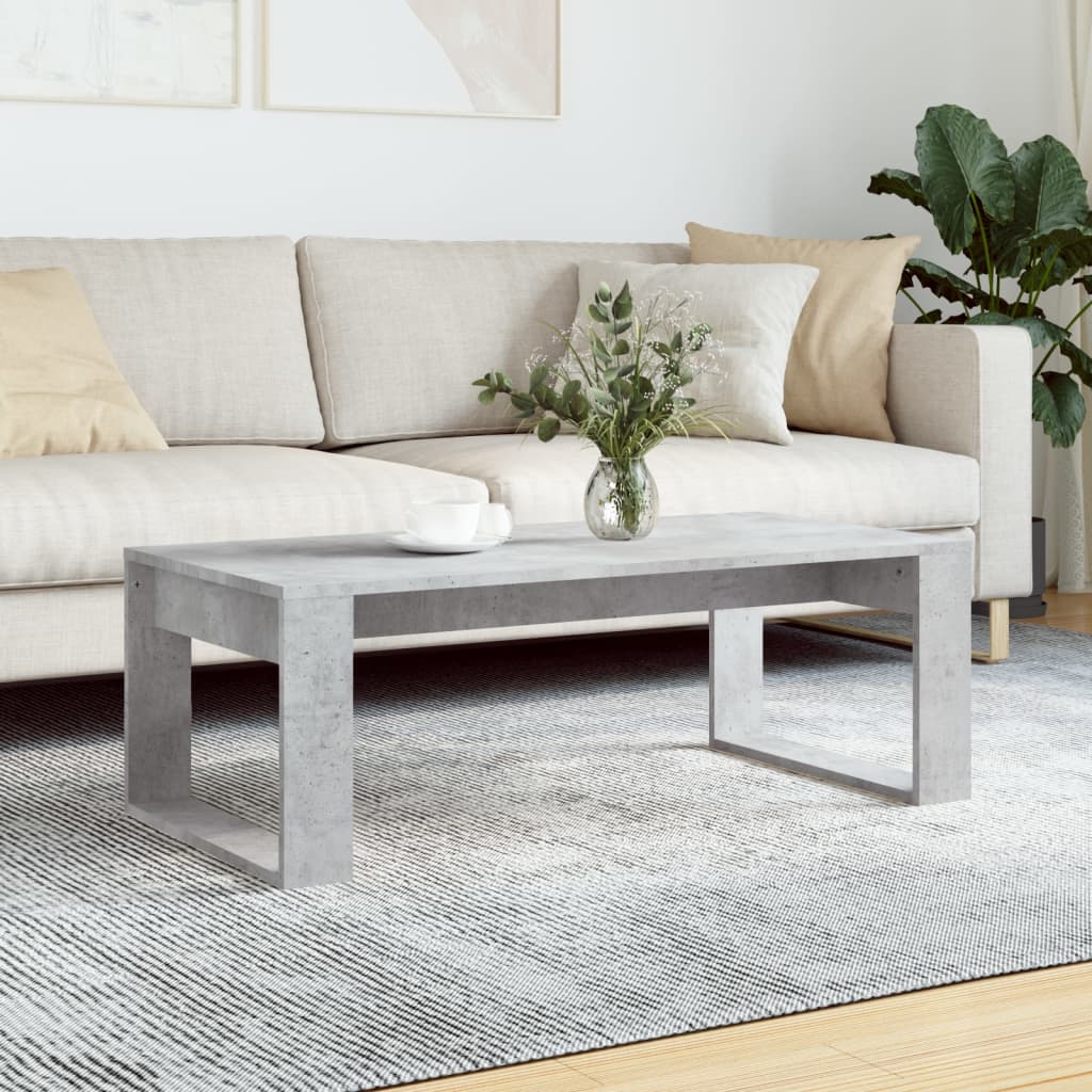 Konferenčný stolík betónový sivý 102x50x35 cm kompozitné drevo