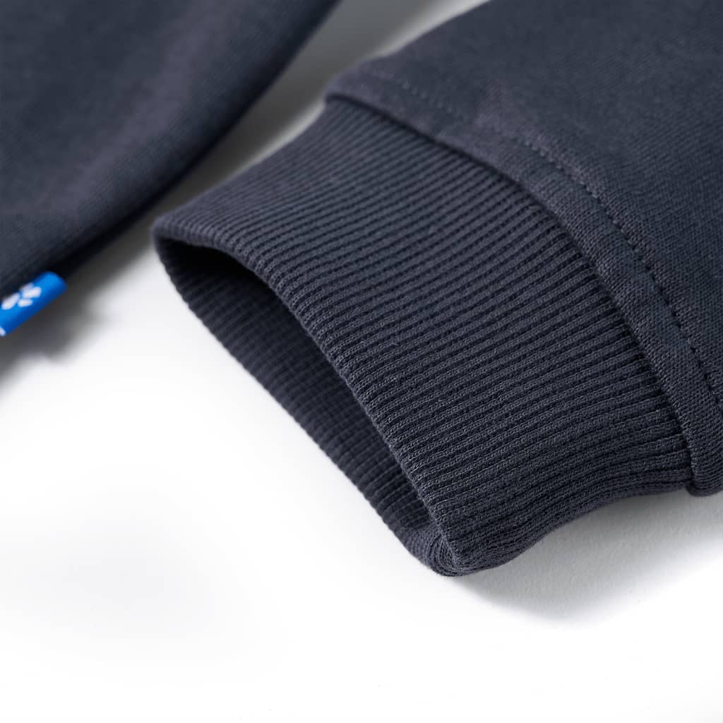Detská mikina kapucňa polovičný zips antracitová a koňaková 140