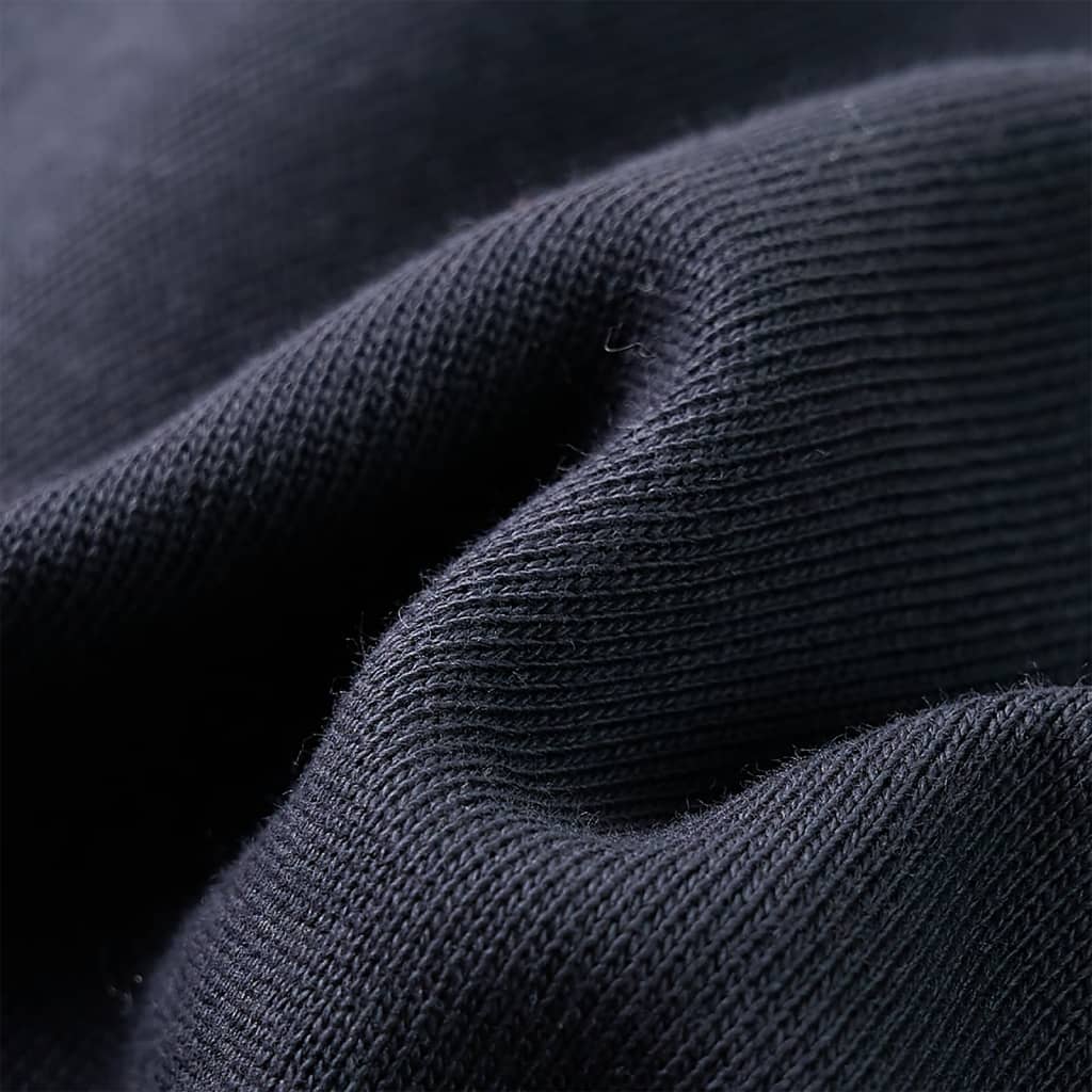 Detská mikina kapucňa polovičný zips antracitová a koňaková 140
