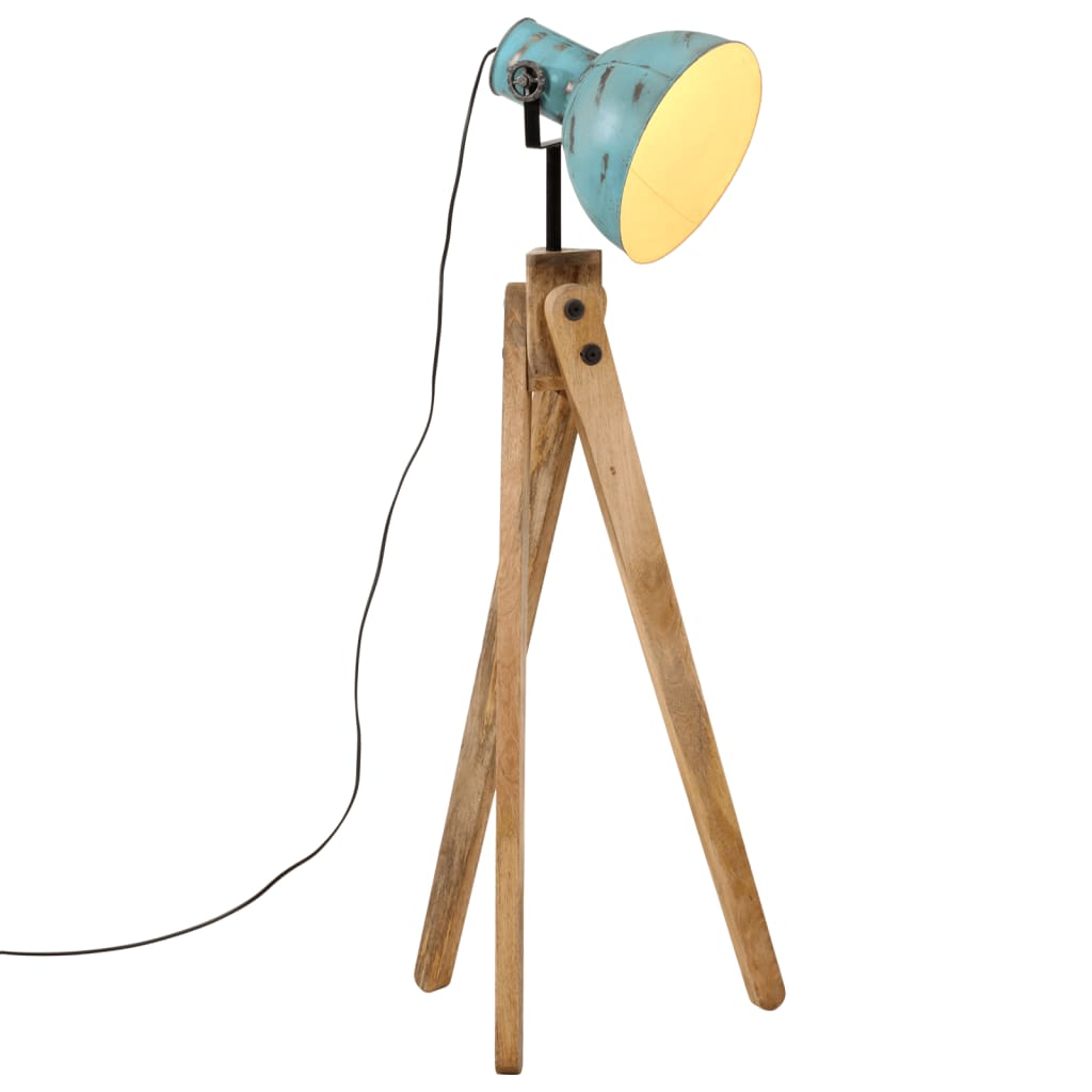 Podlahová lampa 25 W šmuhovaná modrá 45x45x120 cm E27