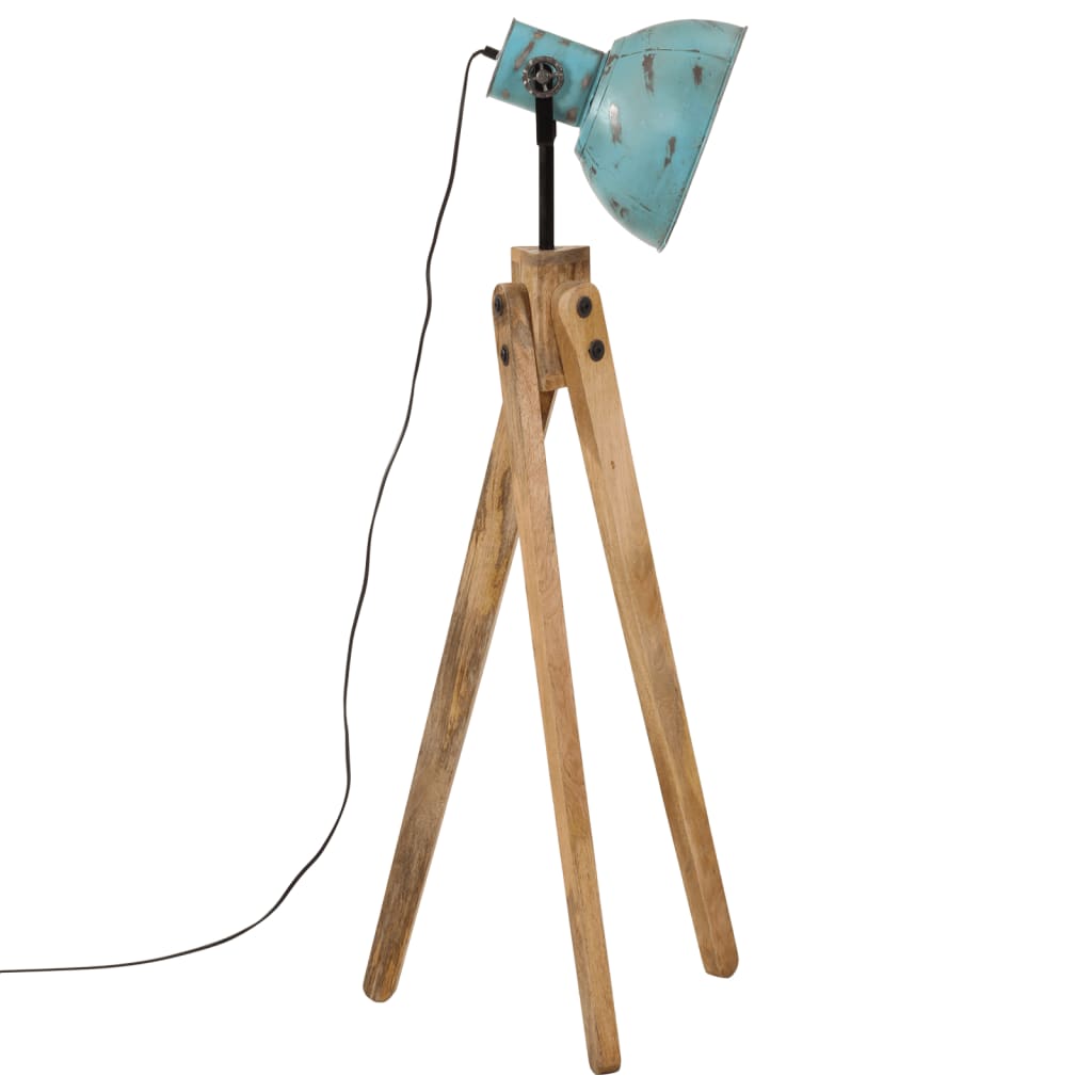 Podlahová lampa 25 W šmuhovaná modrá 45x45x120 cm E27