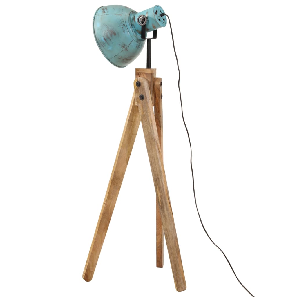 Podlahová lampa 25 W šmuhovaná modrá 45x45x120 cm E27