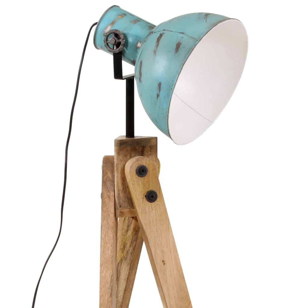 Podlahová lampa 25 W šmuhovaná modrá 45x45x120 cm E27