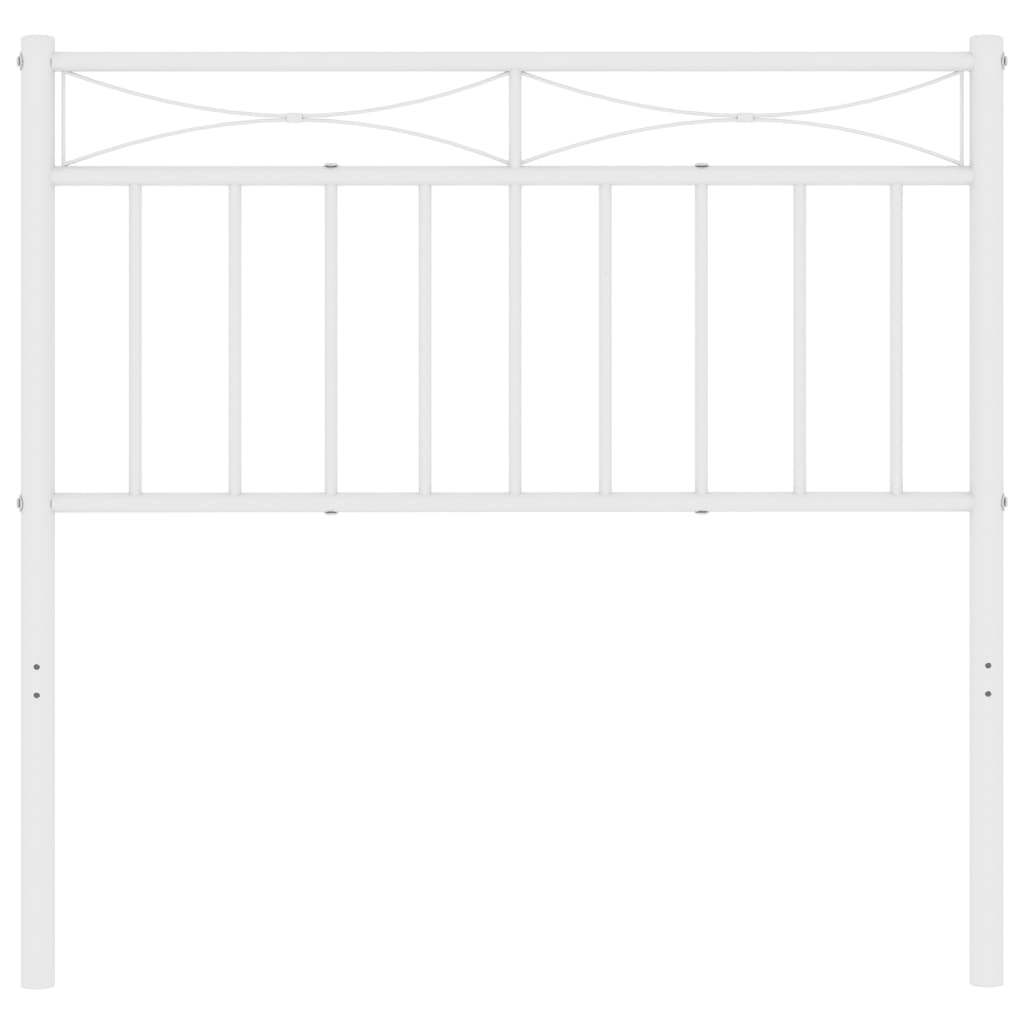 Kovové čelo postele biele 90 cm