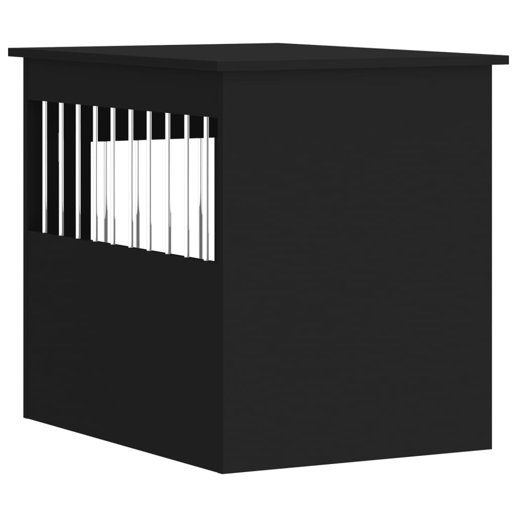 Nábytková prepravka pre psa čierna 55x75x65 cm kompozitné drevo