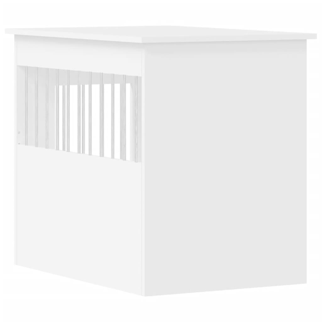 Nábytková prepravka pre psa biela 55x80x68 cm kompozitné drevo