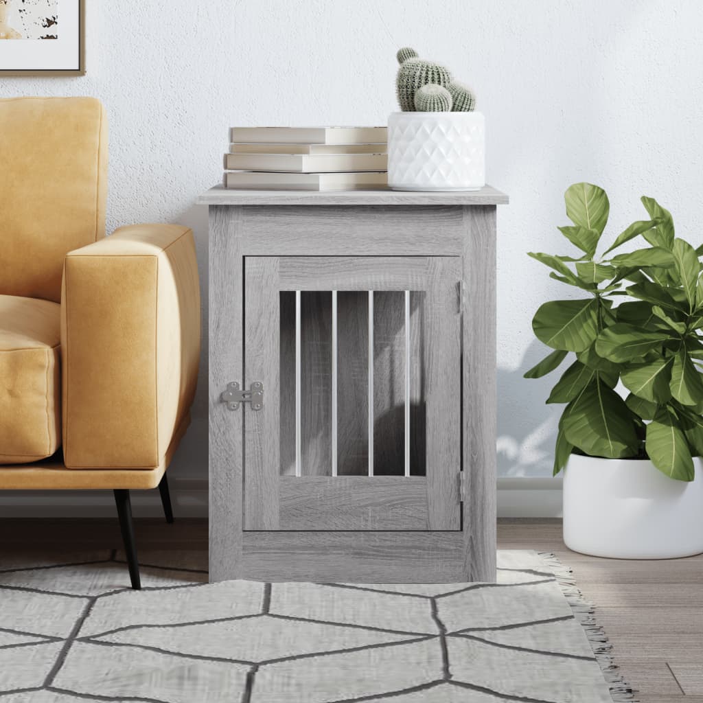 Nábytková prepravka pre psa sivá sonoma 55x80x68cm kompoz.drevo