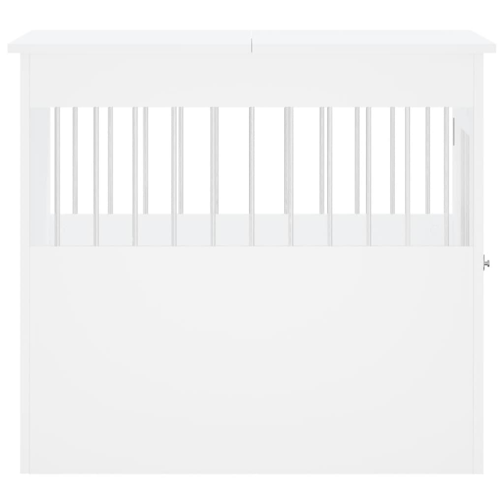 Nábytková prepravka pre psa biela 64,5x80x71cm kompozitné drevo