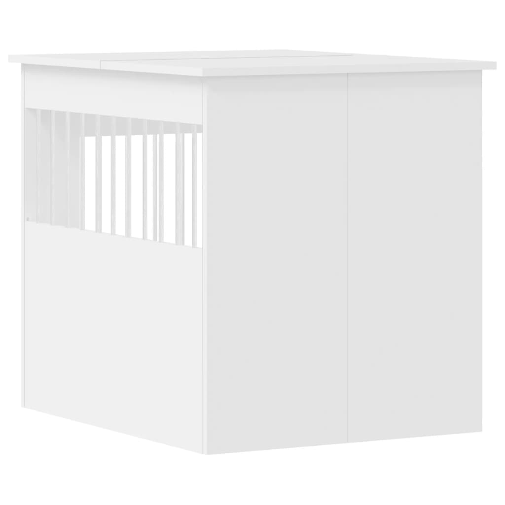 Nábytková prepravka pre psa biela 64,5x80x71cm kompozitné drevo