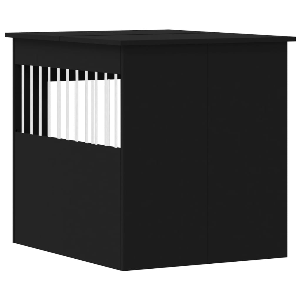 Nábytková prepravka pre psa čierna 64,5x80x71 cm kompozit.drevo