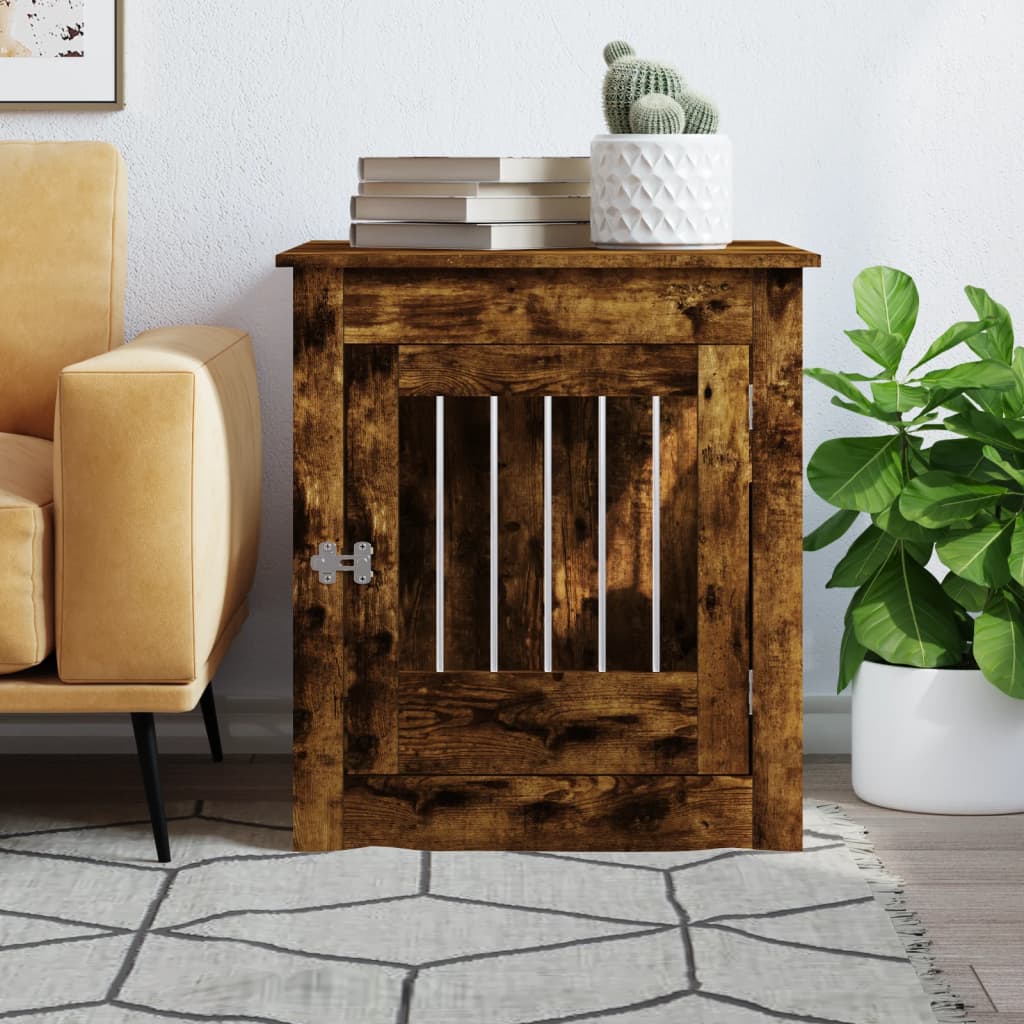 Nábytková prepravka pre psa dymový dub 64,5x80x71cm komp. drevo