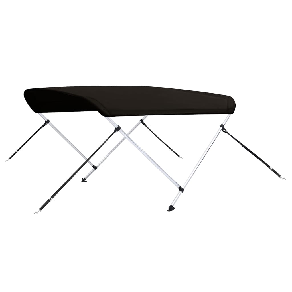 2-krídlová bimini strieška čierna 180x130x110 cm