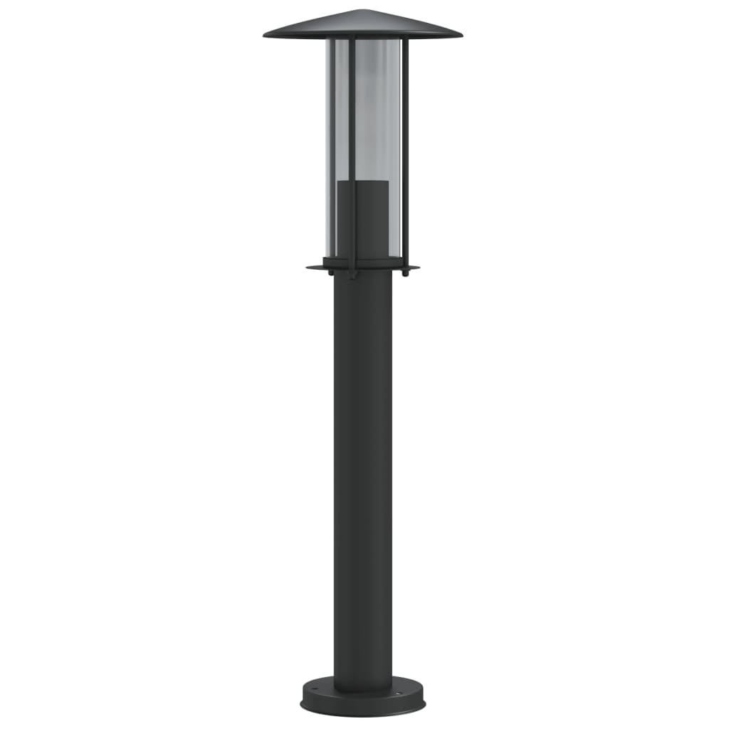 Vonkajšia stojaca lampa čierna 60 cm nehrdzavejúca oceľ