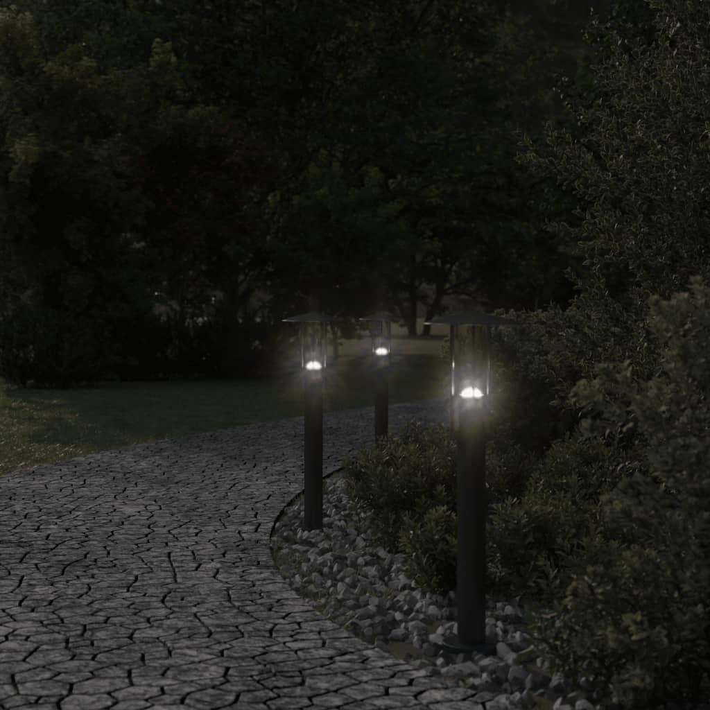 Vonkajšia stojaca lampa čierna 60 cm nehrdzavejúca oceľ