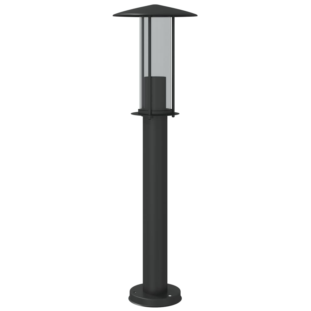 Vonkajšia stojaca lampa čierna 60 cm nehrdzavejúca oceľ