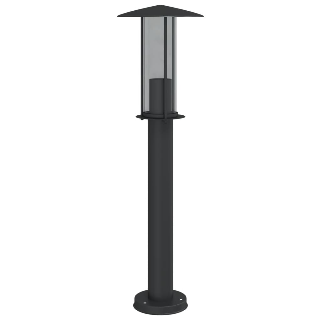 Vonkajšia stojaca lampa čierna 60 cm nehrdzavejúca oceľ